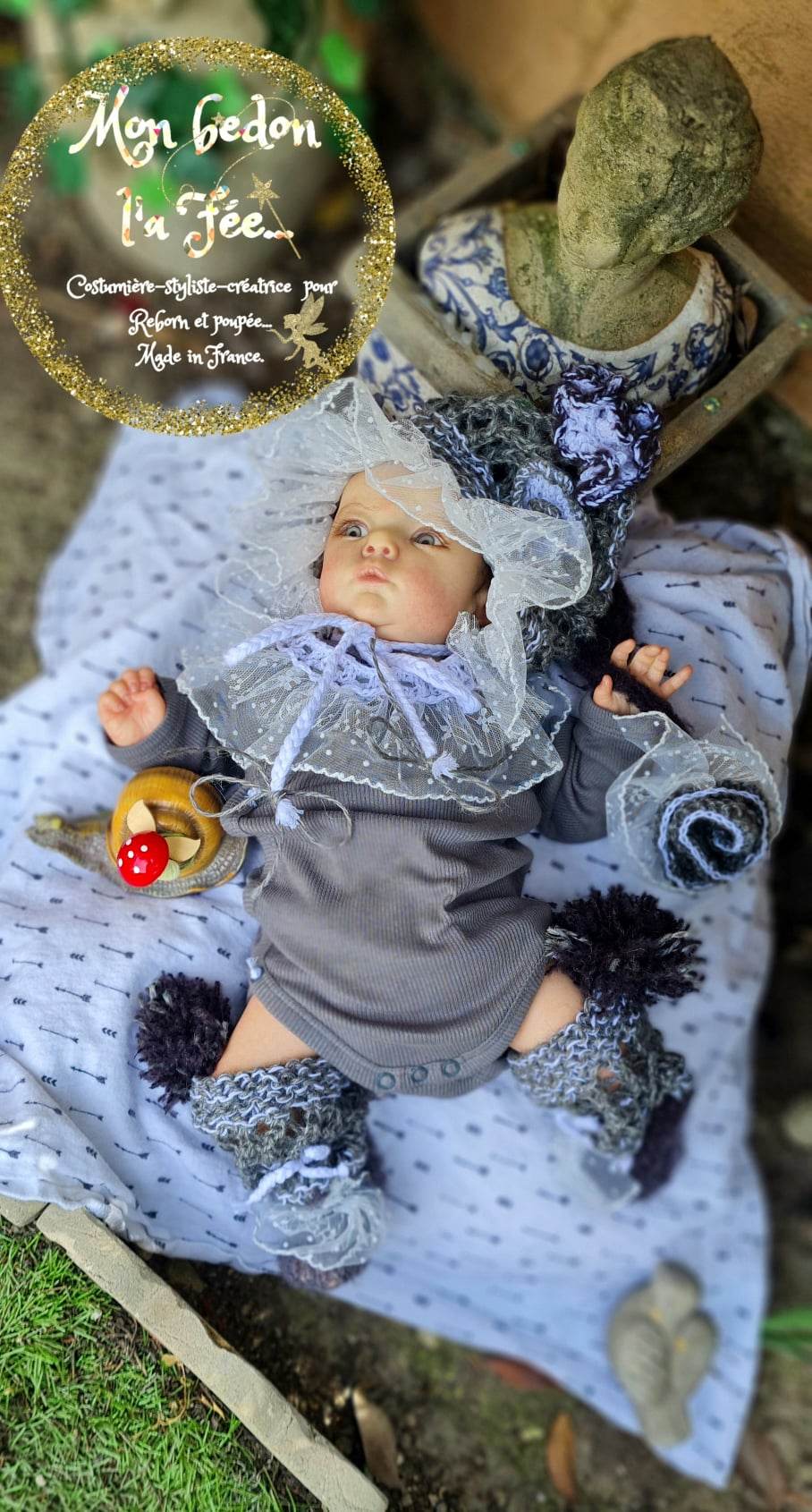 Les Broderies Célestes: Gris Étoilé et Dentelle Féérique ✨🌟💫