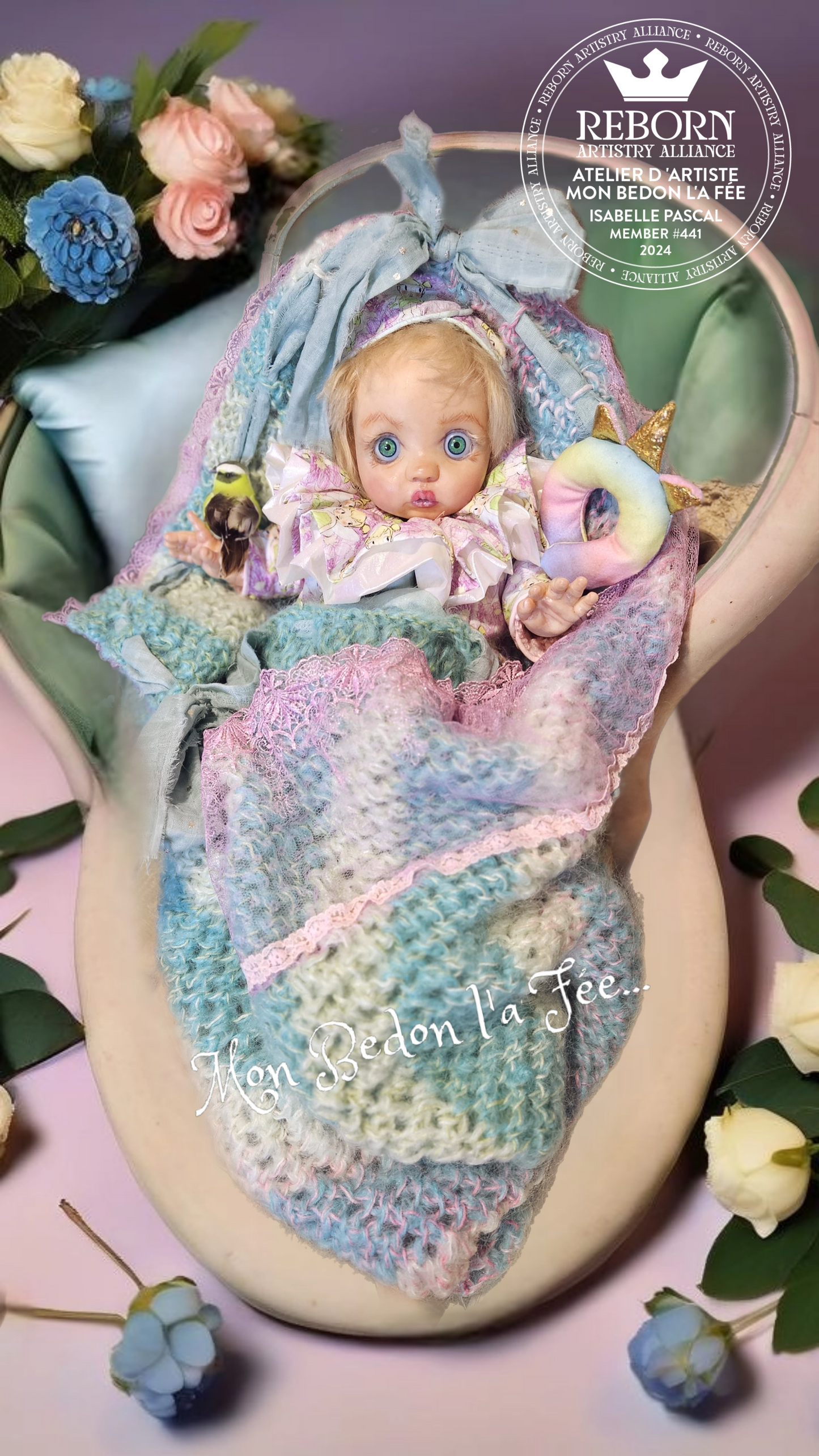 Poupée reborn authentique Peeka by Bonnie Brown