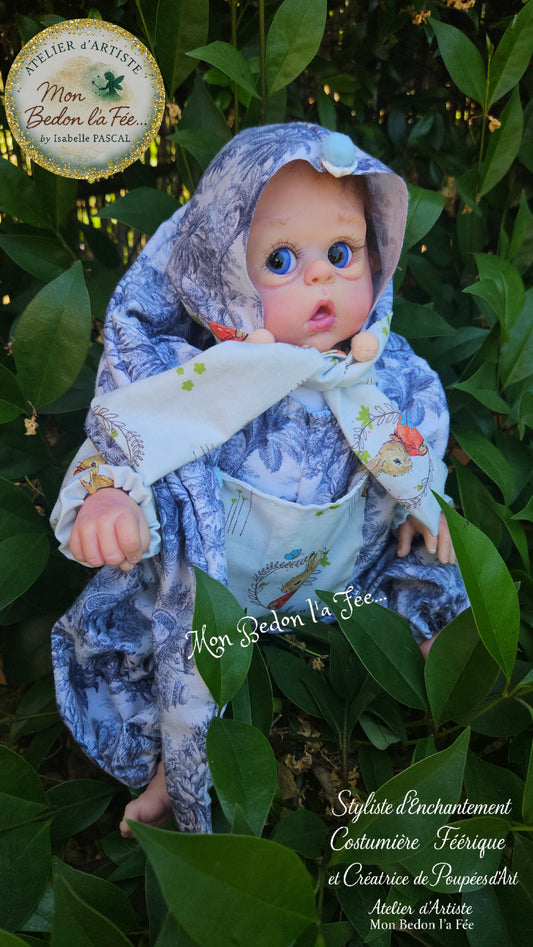 « Rêverie dans les Bois Bleus » – Ensemble couture sur commande